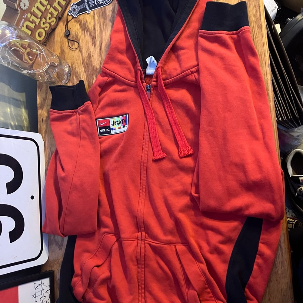 Nike x JogaTV Orange and Black Football Hoodie